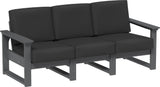 This image shows the deep seating sofa on a white background. The frames are slate and the cushions are spectrum carbon.
