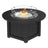 This is the Black colored round fire pit table on a white background.