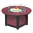 This is the Cherrywood and Black colored round fire pit table on a white background.