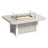 This is the Birch and White colored rectangular fire pit table on a white background.