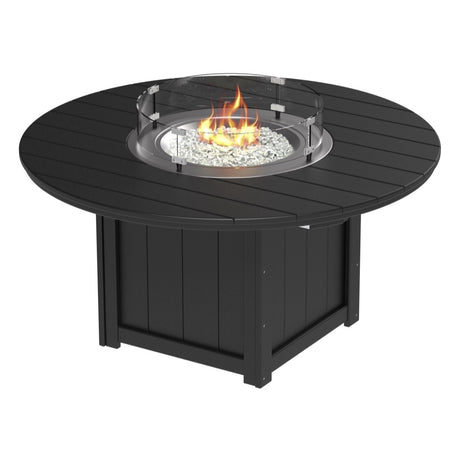 This is the Black colored fire pit table on a white background.