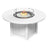 This is the White colored fire pit table on a white background.