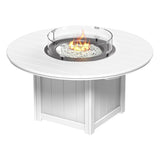 This is the White colored fire pit table on a white background.