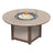This is the Weatherwood and Chestnut Brown colored fire pit table on a white background.