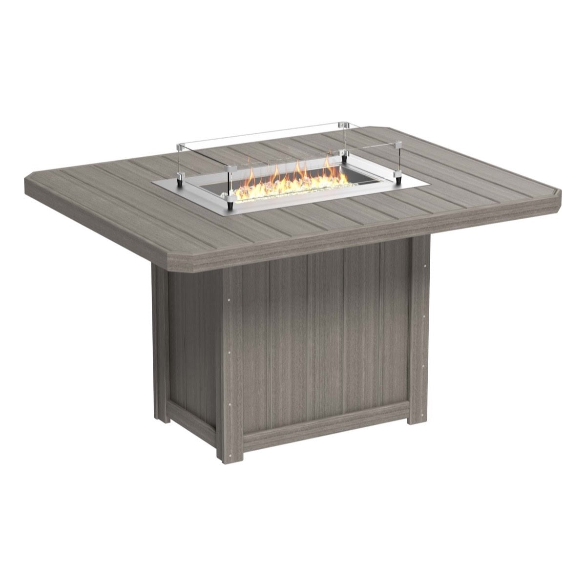This is the Coastal Gray colored fire pit table on a white background.