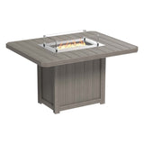 This is the Coastal Gray colored fire pit table on a white background.