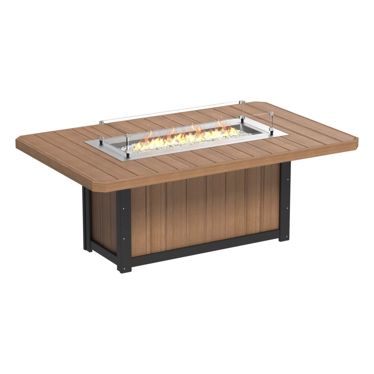 This is the Antique Mahogany and Black colored fire pit table on a white background.