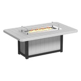 This is the Dove Gray and Black colored fire pit table on a white background.