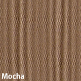An up close view of the mocha/brown color of this umbrella.