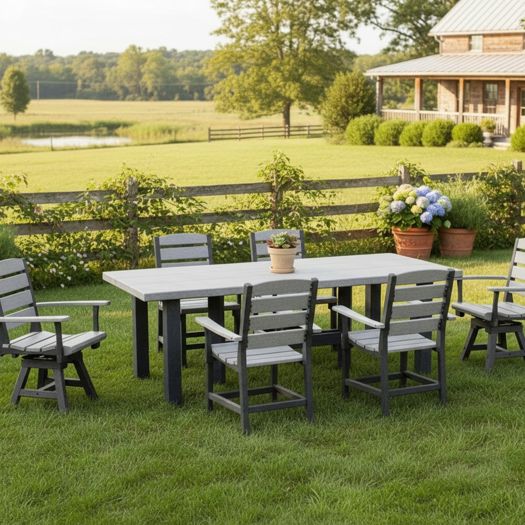 Light Grey & Slate Napa Resin Dining Collection