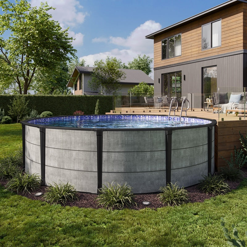 Carvin® Silver Series Newtown 54" Round Resin Above Ground Swimming Pool