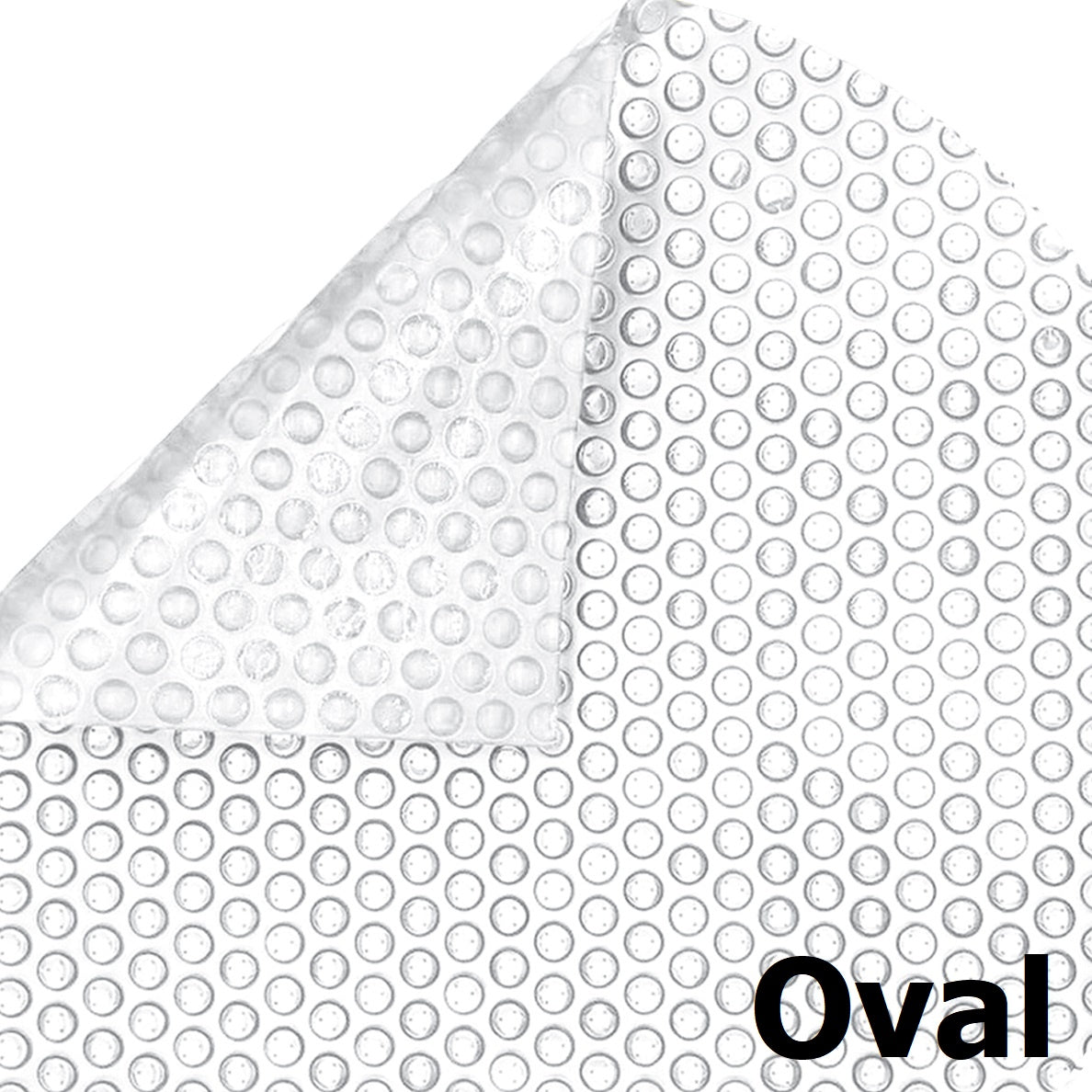 Clear Oval 12 mil Commercial Grade Above Ground Pool Solar Cover