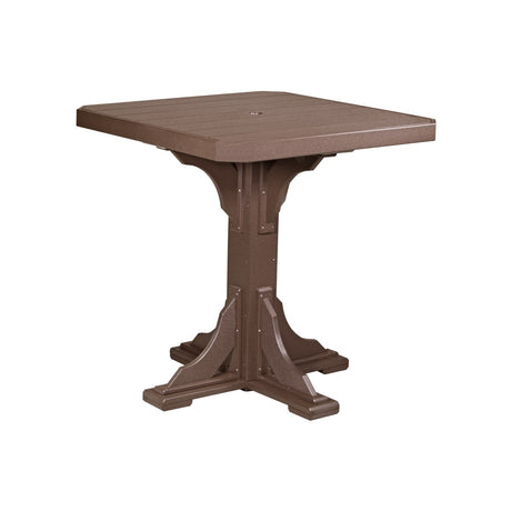 This is the Chestnut Brown colored square dining table on a white background.