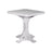 This is the White colored square dining table on a white background.
