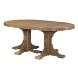 This is the Antique Mahogany colored oval dining table on a white background.