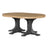 This is the Cedar and Black colored oval dining table on a white background.