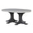 This is the Dove Gray and Black colored oval dining table on a white background.