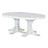 This is the White colored oval dining table on a white background.