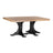 This is the Cedar and Black colored dining table on a white background.