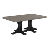 This is the Coastal Gray and Black colored dining table on a white background.