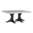 This is the Dove Gray and Black colored dining table on a white background.