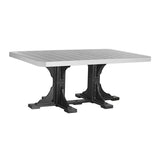 This is the Dove Gray and Black colored dining table on a white background.