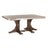 This is the Weatherwood and Chestnut Brown colored dining table on a white background.
