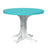 This is the Aruba Blue and White colored round dining table on a white background.
