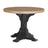 This is the Cedar and Black colored round dining table on a white background.