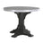 This is the Dove Gray and Black colored round dining table on a white background.