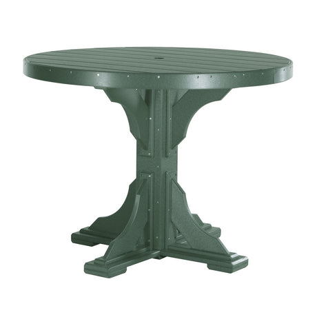 This is the Green colored round dining table on a white background.