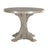 This is the Weatherwood colored round dining table on a white background.