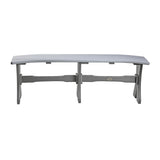 This is the Dove Gray and Slate colored Table Bench on a white background.