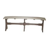 This is the Weatherwood and Chestnut Brown colored Table Bench on a white background.