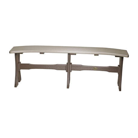 This is the Weatherwood and Chestnut Brown colored Table Bench on a white background.