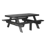 This is the Black colored picnic table on a white background.