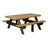 This is the Cedar and Black colored picnic table on a white background.