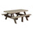 This is the Weatherwood and Chestnut Brown colored picnic table on a white background.