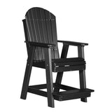 This is the Black colored Balcony Adirondack Chair on a white background.