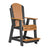 This is the Cedar and Black colored Balcony Adirondack Chair on a white background.