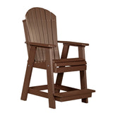 This is the Chestnut Brown colored Balcony Adirondack Chair on a white background.