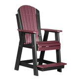 This is the Cherrywood and Black colored Balcony Adirondack Chair on a white background.