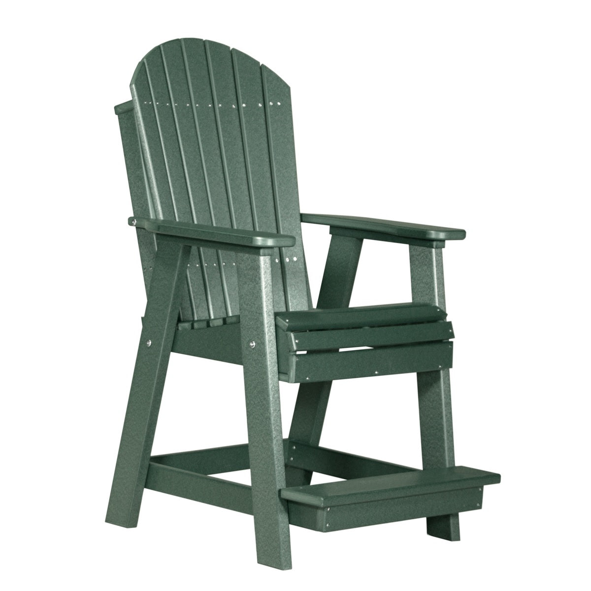 This is the Green colored Balcony Adirondack Chair on a white background.