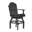 This is the Black colored Swivel Adirondack Chair on a white background.