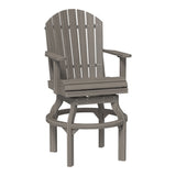 This is the Coastal Gray colored Swivel Adirondack Chair on a white background.