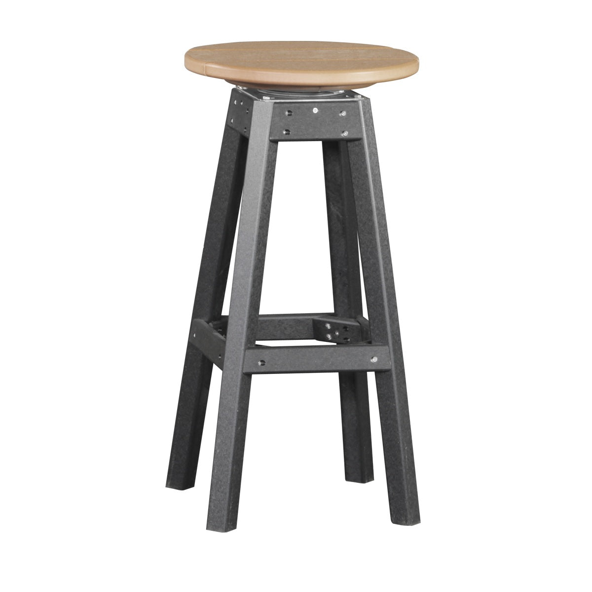 This is the Cedar and Black colored Bar Stool on a white background.