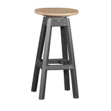 This is the Cedar and Black colored Bar Stool on a white background.
