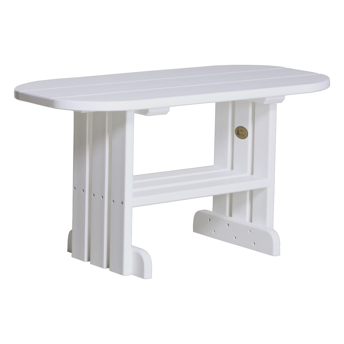 This is the White colored coffee table on a white background.