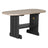 This is the Weatherwood and Black colored coffee table on a white background.
