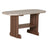 This is the Weatherwood and Chestnut Brown colored coffee table on a white background.